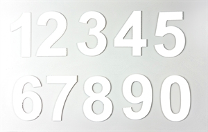 Stort nummer på ryg - Trykt rygnummer på trøje - Ca. 20 cm. højt